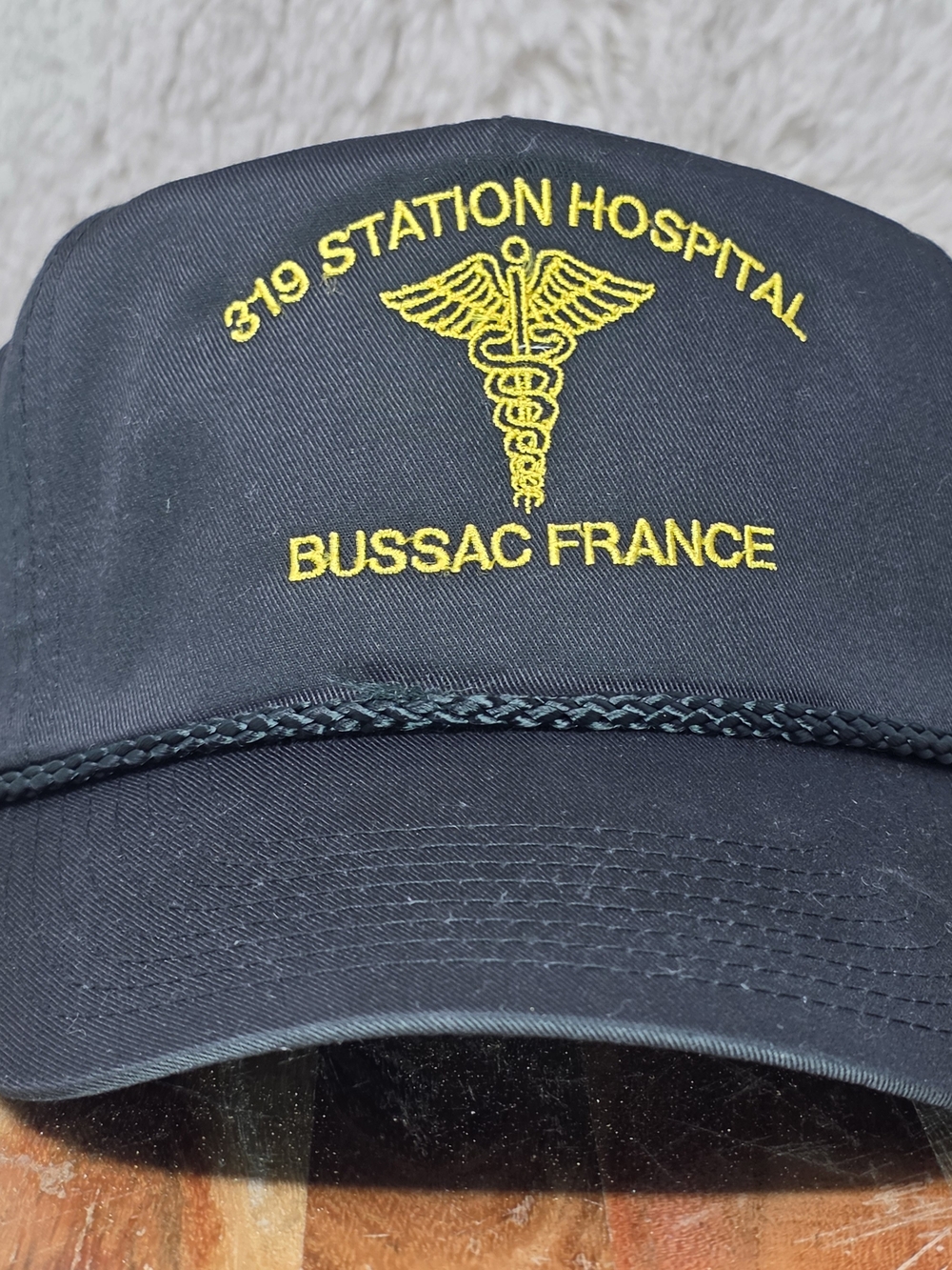 319 Station Hospital Embroidered Black Cap - Yellow Logo